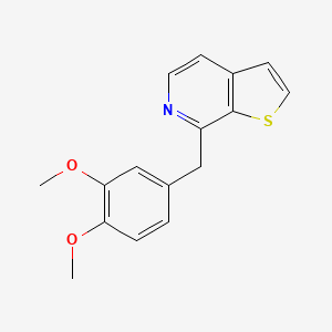 molecular formula C16H15NO2S B14404860 Thieno[2,3-c]pyridine, 7-[(3,4-dimethoxyphenyl)methyl]- CAS No. 88255-40-7