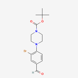 molecular formula C16H21BrN2O3 B1440490 Tert-butyl 4-(2-bromo-4-formylphenyl)piperazine-1-carboxylate CAS No. 1171917-50-2
