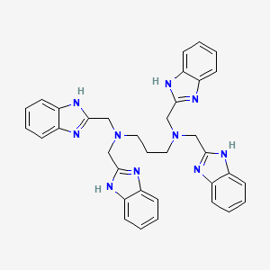 N~1~,N~1~,N~3~,N~3~-Tetrakis[(1H-benzimidazol-2-yl)methyl]propane-1,3-diamine