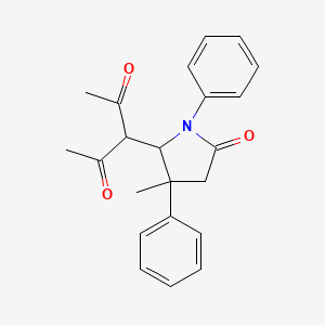 3-(3-Methyl-5-oxo-1,3-diphenylpyrrolidin-2-yl)pentane-2,4-dione