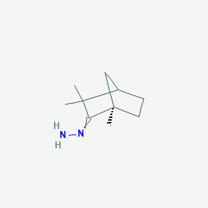 molecular formula C10H18N2 B14404957 [(1R)-1,3,3-Trimethylbicyclo[2.2.1]heptan-2-ylidene]hydrazine CAS No. 87900-48-9