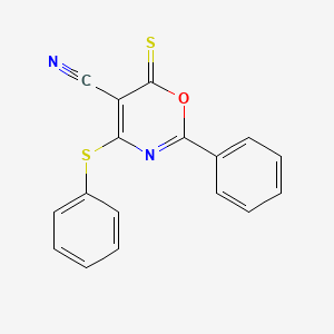 2-Phenyl-4-(phenylsulfanyl)-6-sulfanylidene-6H-1,3-oxazine-5-carbonitrile