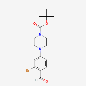 molecular formula C16H21BrN2O3 B1440496 Tert-butyl 4-(3-bromo-4-formylphenyl)piperazine-1-carboxylate CAS No. 1171917-48-8