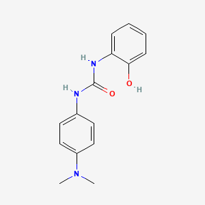 molecular formula C15H17N3O2 B14404962 N-[4-(Dimethylamino)phenyl]-N'-(2-hydroxyphenyl)urea CAS No. 85707-91-1