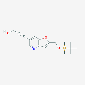 3-(2-((tert-Butyldimethylsilyloxy)methyl)-furo[3,2-b]pyridin-6-yl)prop-2-yn-1-ol