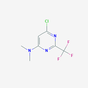 molecular formula C7H7ClF3N3 B1440504 6-chloro-N,N-dimethyl-2-(trifluoromethyl)pyrimidin-4-amine CAS No. 866648-53-5
