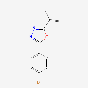 molecular formula C11H9BrN2O B1440516 2-(4-溴苯基)-5-(丙-1-烯-2-基)-1,3,4-噁二唑 CAS No. 1033201-91-0