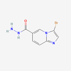 molecular formula C8H7BrN4O B1440517 3-溴咪唑并[1,2-a]吡啶-6-甲酰肼 CAS No. 1215799-36-2