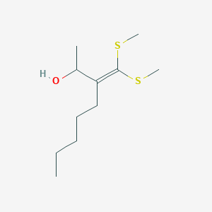 3-[Bis(methylsulfanyl)methylidene]octan-2-OL