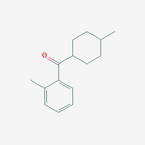 molecular formula C15H20O B1440518 (4-甲基环己基)(2-甲苯基)甲酮 CAS No. 1249300-05-7