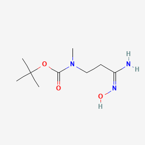 B1440519 tert-butyl N-[(3E)-3-amino-3-hydroxyiminopropyl]-N-methylcarbamate CAS No. 1142210-92-1