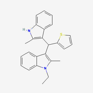 1-Ethyl-2-methyl-3-[(2-methyl-1H-indol-3-yl)(thiophen-2-yl)methyl]-1H-indole