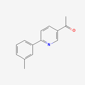B1440523 1-[6-(3-Methylphenyl)pyridin-3-yl]ethanone CAS No. 1217035-58-9