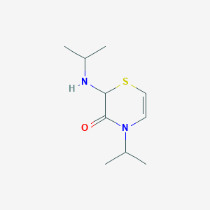 molecular formula C10H18N2OS B14405231 4-(Propan-2-yl)-2-[(propan-2-yl)amino]-2H-1,4-thiazin-3(4H)-one CAS No. 85331-45-9