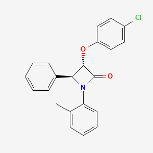 (3S,4S)-3-(4-chlorophenoxy)-1-(2-methylphenyl)-4-phenylazetidin-2-one