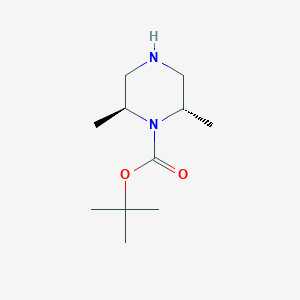 molecular formula C11H22N2O2 B1440524 (2S,6S)-叔丁基 2,6-二甲基哌嗪-1-羧酸酯 CAS No. 574007-66-2