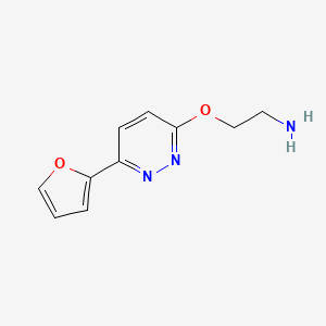 molecular formula C10H11N3O2 B1440527 (2-([6-(2-呋喃)哒嗪-3-基]氧基)乙基)胺 CAS No. 1283108-34-8
