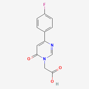 B1440533 2-(4-(4-fluorophenyl)-6-oxopyrimidin-1(6H)-yl)acetic acid CAS No. 1286705-94-9