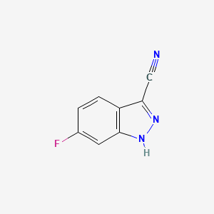molecular formula C8H4FN3 B1440539 6-Fluoro-1H-indazole-3-carbonitrile CAS No. 885278-33-1