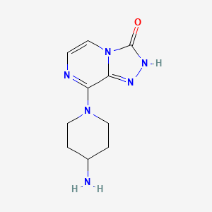molecular formula C10H14N6O B1440540 8-(4-氨基哌啶-1-基)[1,2,4]三唑并[4,3-a]嘧啶-3(2H)-酮 CAS No. 1325305-68-7