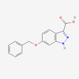 molecular formula C15H12N2O3 B1440541 6-苄氧基-1H-吲唑-3-羧酸 CAS No. 865887-11-2