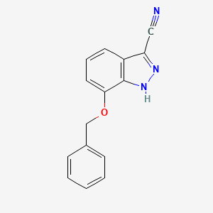 molecular formula C15H11N3O B1440542 7-(苄氧基)-1H-吲唑-3-碳腈 CAS No. 1123169-54-9
