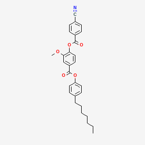 4-Heptylphenyl 4-[(4-cyanobenzoyl)oxy]-3-methoxybenzoate