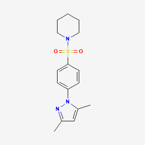 1-[4-(3,5-Dimethyl-1H-pyrazol-1-yl)benzene-1-sulfonyl]piperidine