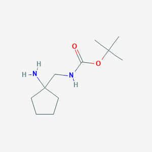 B1440555 tert-butyl N-[(1-aminocyclopentyl)methyl]carbamate CAS No. 1311318-21-4
