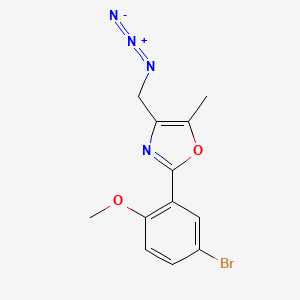molecular formula C12H11BrN4O2 B1440560 4-(叠氮甲基)-2-(5-溴-2-甲氧基苯基)-5-甲基-1,3-恶唑 CAS No. 1325306-57-7