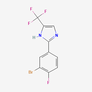 molecular formula C10H5BrF4N2 B1440576 2-(3-Bromo-4-fluorophenyl)-4-(trifluoromethyl)-1H-imidazole CAS No. 1309602-29-6