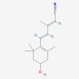 B144058 (2E,4E)-3-Methyl-5-(4-hydroxy-2,6,6-trimethyl-1-cyclohexen-1-yl)-2,4-pentadienenitrile CAS No. 178938-94-8