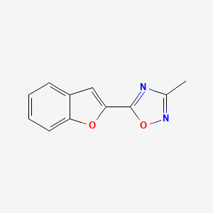 molecular formula C11H8N2O2 B1440581 5-(1-Benzofuran-2-yl)-3-methyl-1,2,4-oxadiazole CAS No. 1283108-87-1