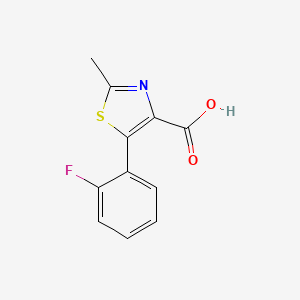 molecular formula C11H8FNO2S B1440588 5-(2-氟苯基)-2-甲基-1,3-噻唑-4-羧酸 CAS No. 522646-43-1