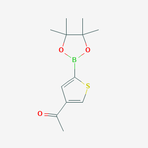 molecular formula C12H17BO3S B1440590 1-(5-(4,4,5,5-Tetramethyl-1,3,2-dioxaborolan-2-YL)thiophen-3-YL)ethanone CAS No. 1040281-85-3
