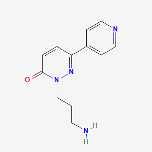 molecular formula C12H14N4O B1440595 2-(3-aminopropyl)-6-pyridin-4-ylpyridazin-3(2H)-one CAS No. 1283109-45-4