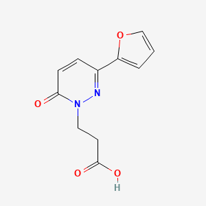 molecular formula C11H10N2O4 B1440597 3-[3-(呋喃-2-基)-6-氧代嘧啶-1-基]丙酸 CAS No. 1283108-18-8