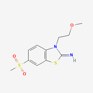 molecular formula C11H14N2O3S2 B1440601 3-(2-甲氧基乙基)-6-(甲磺酰基)苯并[d]噻唑-2(3H)-亚胺 CAS No. 1286709-71-4