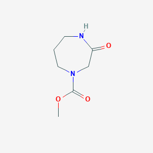 molecular formula C7H12N2O3 B1440602 3-氧代-1,4-二氮杂环戊烷-1-甲酸甲酯 CAS No. 1258649-98-7