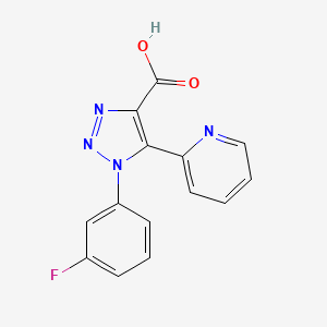 molecular formula C14H9FN4O2 B1440606 1-(3-氟苯基)-5-(吡啶-2-基)-1H-1,2,3-三唑-4-羧酸 CAS No. 1326843-80-4