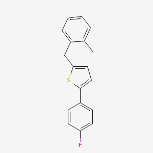 B1440608 2-(4-Fluorophenyl)-5-(2-methylbenzyl)thiophene CAS No. 2005454-69-1