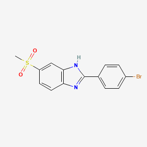 molecular formula C14H11BrN2O2S B1440613 2-(4-溴苯基)-6-(甲基磺酰基)-1H-苯并[d]咪唑 CAS No. 1192251-87-8