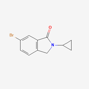 molecular formula C11H10BrNO B1440628 6-Bromo-2-cyclopropylisoindolin-1-one CAS No. 1245649-56-2