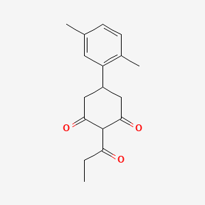 5-(2,5-Dimethylphenyl)-2-propanoylcyclohexane-1,3-dione