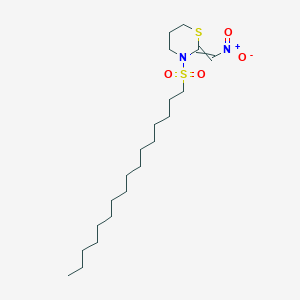 3-(Hexadecane-1-sulfonyl)-2-(nitromethylidene)-1,3-thiazinane