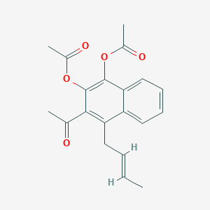 3-acetyl-1-(acetyloxy)-4-[(2E)-but-2-en-1-yl]naphthalen-2-yl acetate