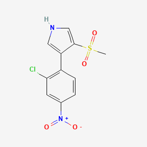 3-(2-Chloro-4-nitrophenyl)-4-(methanesulfonyl)-1H-pyrrole