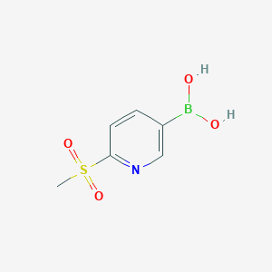 molecular formula C6H8BNO4S B1440635 2-(Methylsulfonyl)pyridine-5-boronic acid CAS No. 1088496-41-6