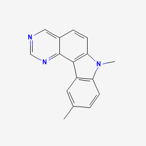 molecular formula C16H13N3 B14406379 7,10-Dimethyl-7H-pyrimido[5,4-c]carbazole CAS No. 88368-30-3