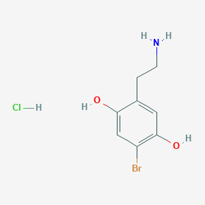 2-(2-Aminoethyl)-5-bromobenzene-1,4-diol;hydrochloride